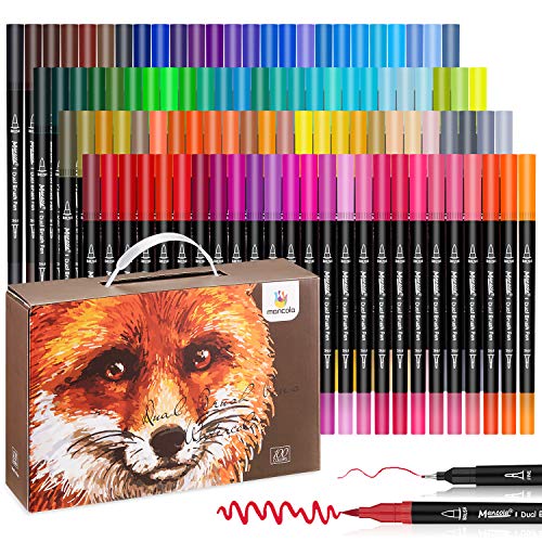 mancola 100 Colores con Rotuladores Punta Pincel Acuarelables Marcadores Caligrafía Lettering Para, Lettering, Bocetos, Dibujo MA-100B