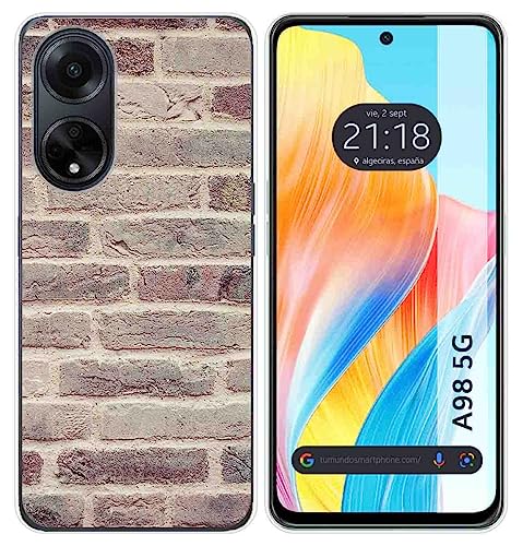 Tumundosmartphone Funda Silicona para OPPO A98 5G diseño Ladrillo 01 Dibujos