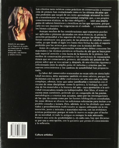 Conservación y restauración de pintura sobre lienzo: 21 (Cultura artística)