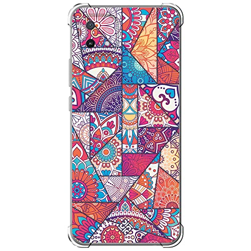 Movilshop Funda Antigolpes para OPPO A16K Dibujo Auténtico [ Mosaico Vidriera Mandala ] Esquina Reforzada Silicona 1.5mm de Grosor Flexible Transparente Bumper Gel TPU