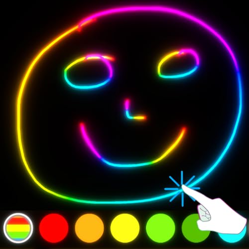 Juegos de colorear y dibujar para niños: páginas para colorear para niñas y niños🌟🎨 - Kids Doodle, Glow, Neon Coloring Book