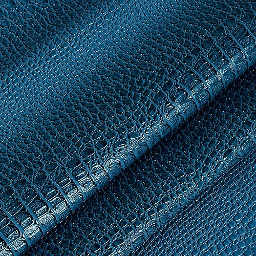 NVERIAG Hojas De Imitación De Cuero,Hojas De Tela De Cuero De PU,para Aretes, Bolsa De Material De Manualidades(Size:2×1.4m,Color:Azul Agua-Tinta)